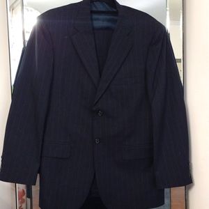 Navy Pen stripe Suit